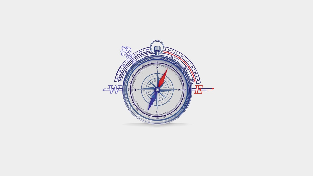 A compass; image used for HSBC India International Privileges global transfer section