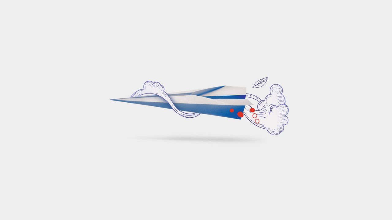 A paper airplane; image used for HSBC India go places with your Premier Mastercard credit card section