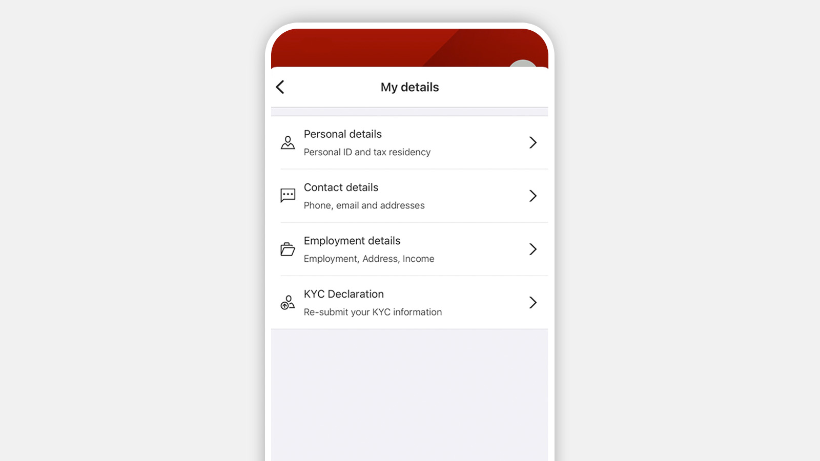 Manage your details image